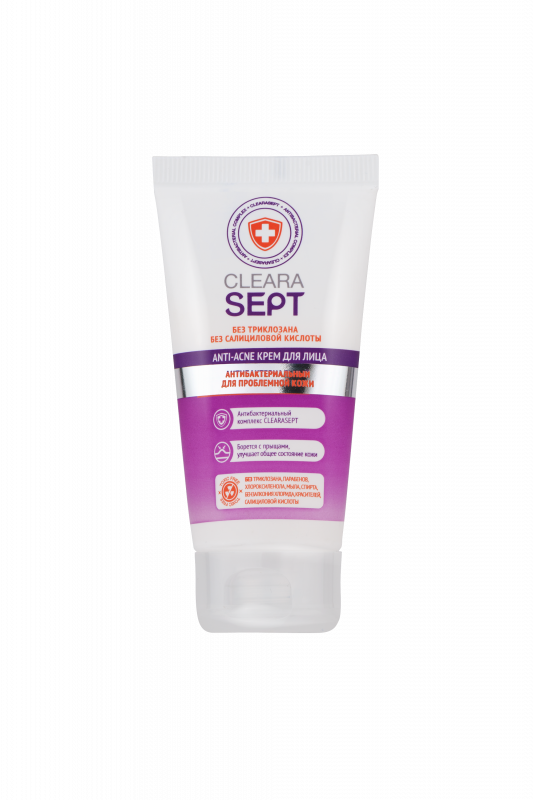 ClearaSept Anti-acne крем для лица антибактериальный для проблемной кожи, 50мл ClearaSept Anti-acne крем для лица антибактериальный для проблемной кожи, 50мл