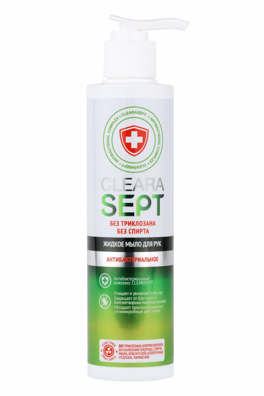 ClearaSept Жидкое мыло для рук антибактериальное, 200мл ClearaSept Жидкое мыло для рук антибактериальное, 200мл