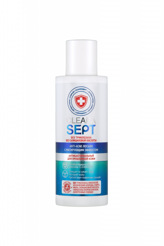 ClearaSept Anti-acne лосьон антибактериальный для проблемной кожи с матирующим эффектом, 150мл ClearaSept Anti-acne лосьон антибактериальный для проблемной кожи с матирующим эффектом, 150мл
