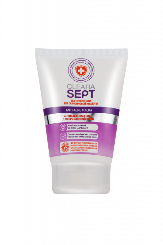 ClearaSept Anti-acne маска антибактериальная для проблемной кожи, 100мл ClearaSept Anti-acne маска антибактериальная для проблемной кожи, 100мл